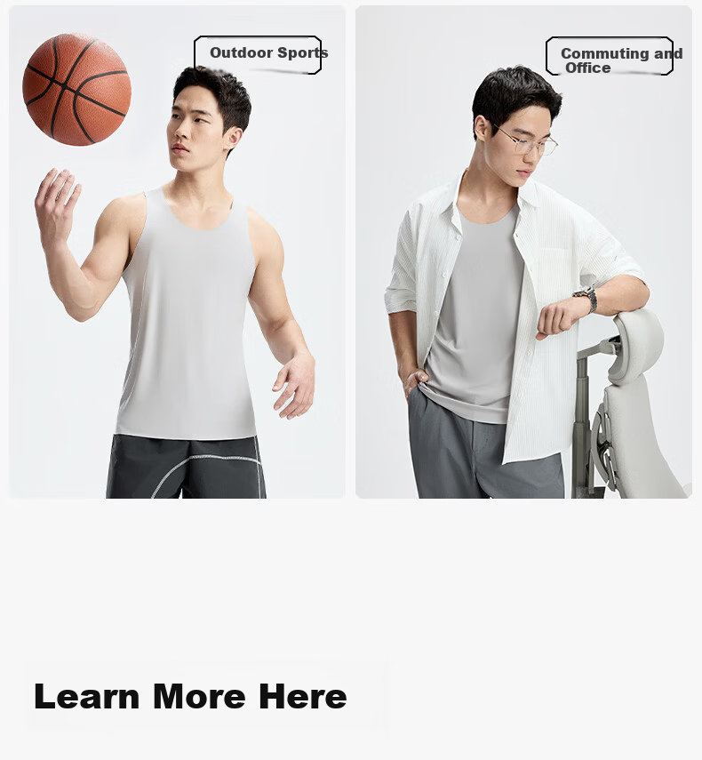 Songshan Cotton Store Men's Vest 120s Modal Summer Thin Cool Seamless Sweatshirt Outdoor Sports Vest 9