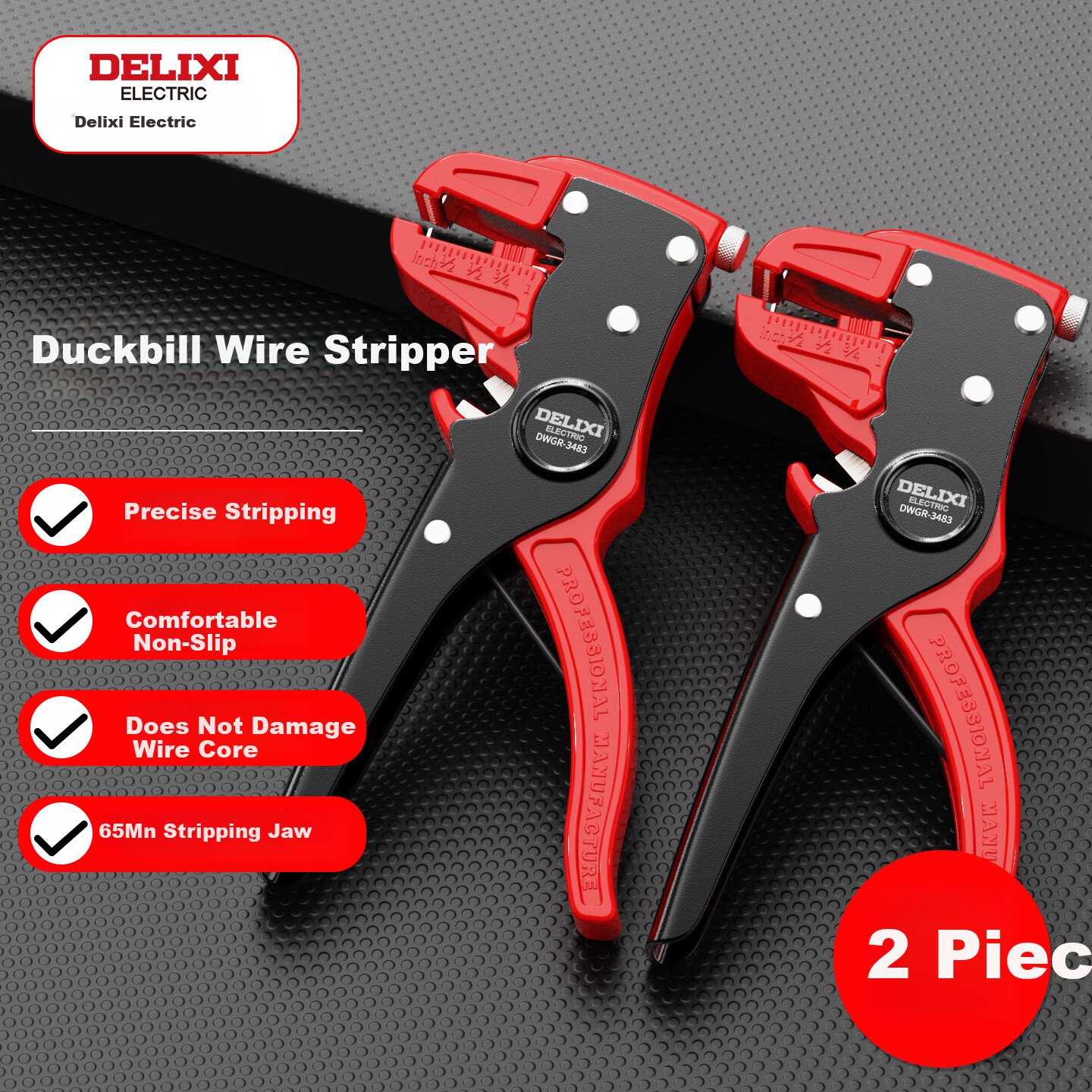 Delixi Duckbill Wire Stripper Multifunctional Automatic Wire Stripping Pliers Electrician Wire Cutting and Crimping Pliers