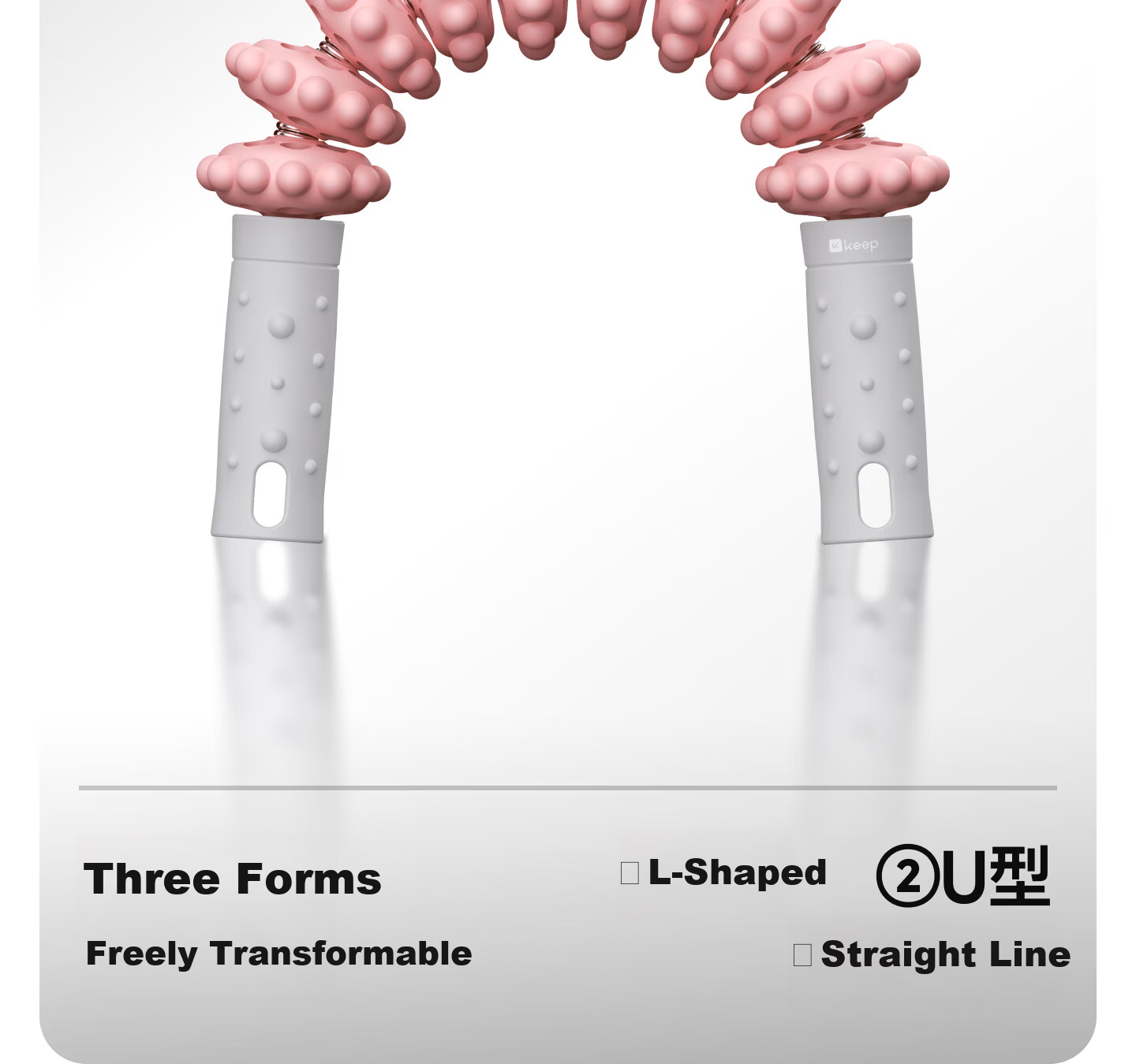 Keep Wolf Tooth Massage Roller, Calf Muscle Fascia Relaxation Deep Traction Full Body Massager, Pink 7