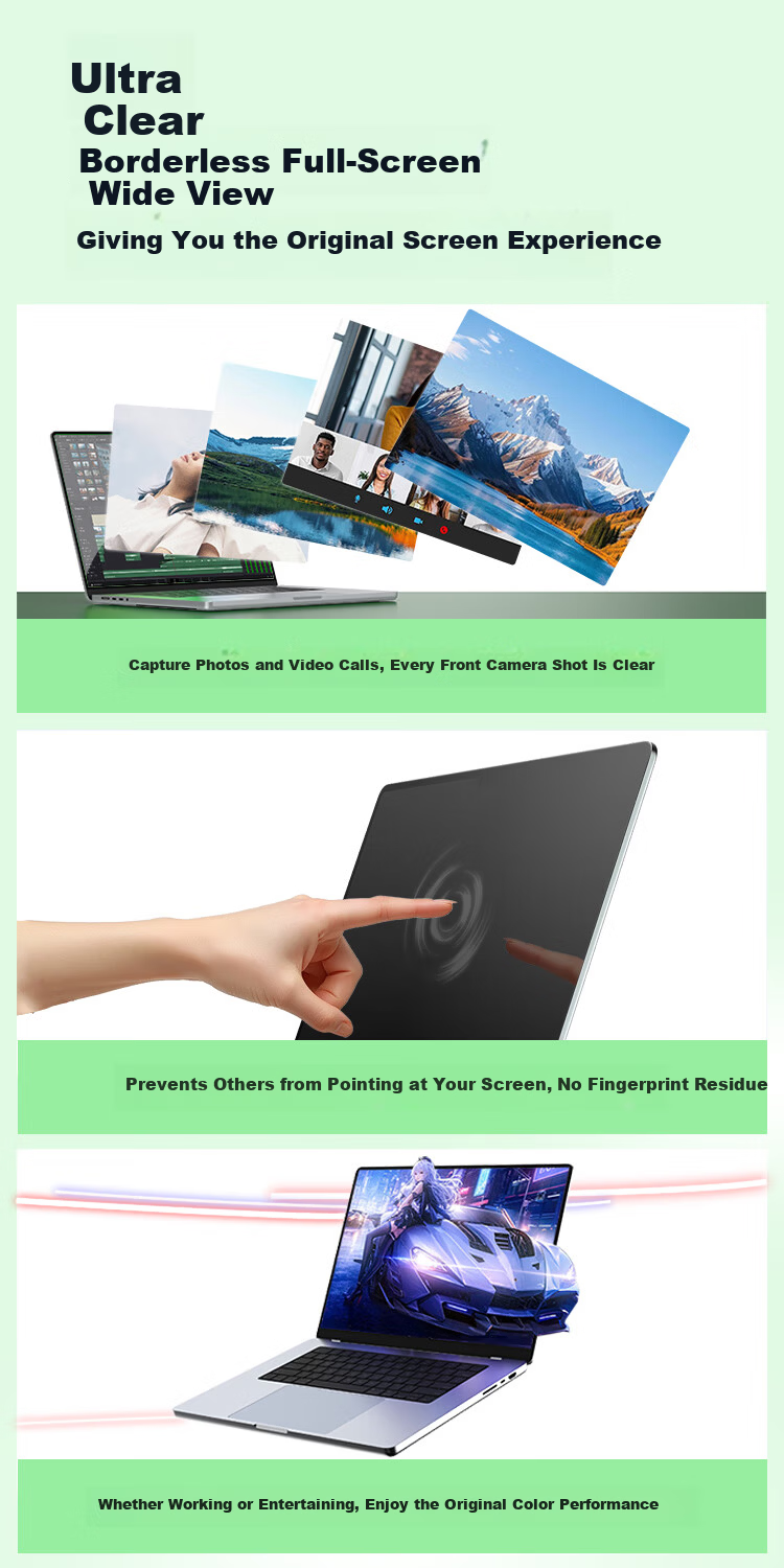 Baoshijing MacBook Air Screen Protector Anti-Blue Light Eye Protection Film for Apple Laptop M5/M4 13.6-inch 2026/25/24 Models Anti-Glare Accessory 6