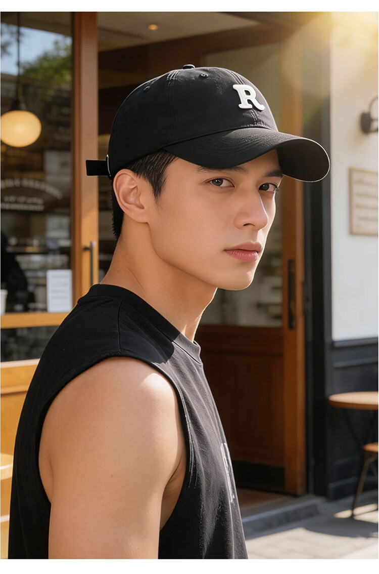 Dussena Embroidered Baseball Cap Duckbill Hat Women's Wide Brim Large Face Slimming Men's New Sun Protection Fashion Korean Style 11