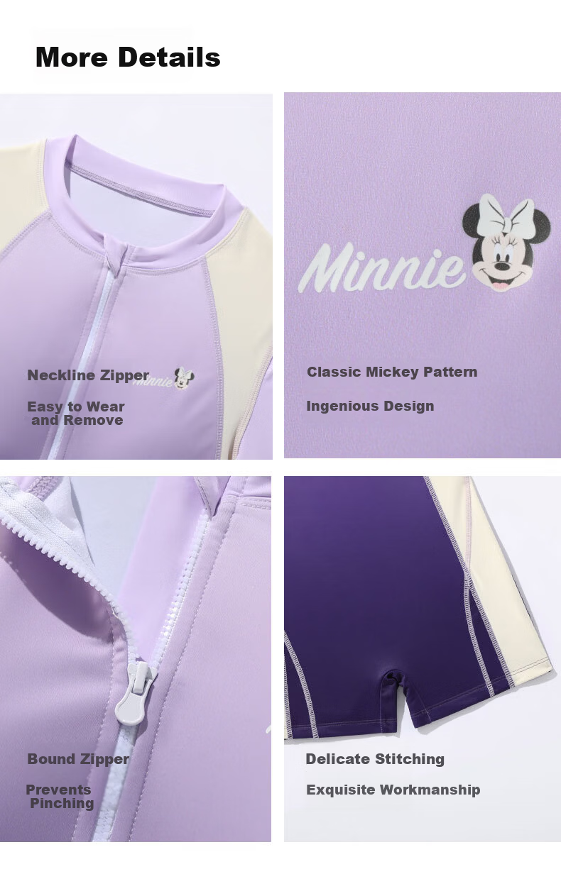 Disney Women's One-Piece Conservative Professional Racing Swimsuit D15198S2E Purple M 6