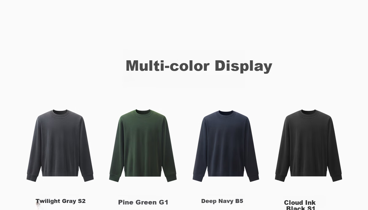 Hodo Machine Washable Full Wool Fleece-Lined Men's Autumn Winter Knit Crew Neck Sweater 8
