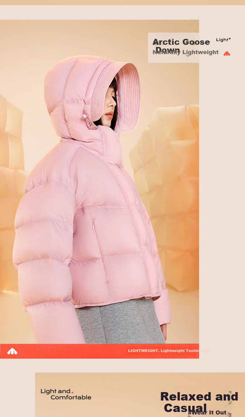 Meilicheng Women's Lightweight Breathable Three-Protection Technology Sports Versatile Short Goose Down Jacket 107 Platinum White S 9