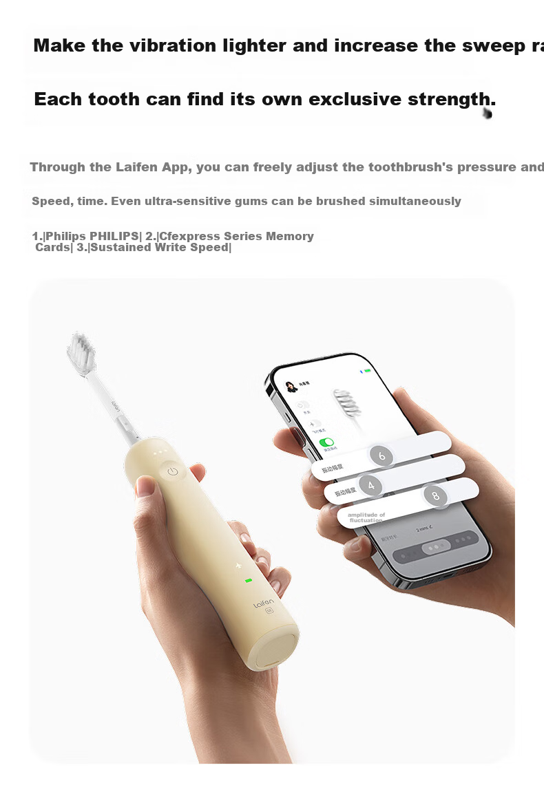 Laifen First Generation Sonic Electric Toothbrush SE Sensitive Brush Laifen Comfortable Cleaning Adult Toothbrush Yellow Couple Birthday Gift for Him/Her 11