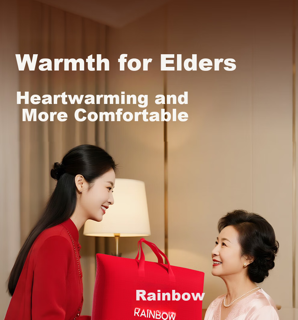 Rainbow High-Temperature Power-Off Warm Dream Double Electric Blanket with Four-Level Adjustable Control 2.0*1.8m 2