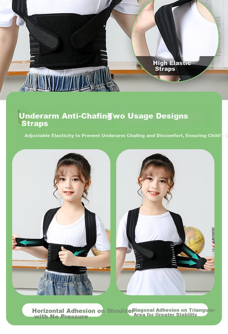 Liaoyuan Hunchback Corrector Posture Belt Waist and Spine Support Children's Student Unisex Shoulder Opening Back Straightening Sitting Posture Corrector 13