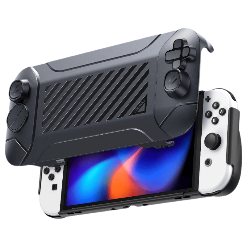Jemdo Nintendo Switch OLED Protective Cover Hard Shell Full Case Portable Shockproof Cooling Game Card Storage Box Integrated Gaming Accessory
