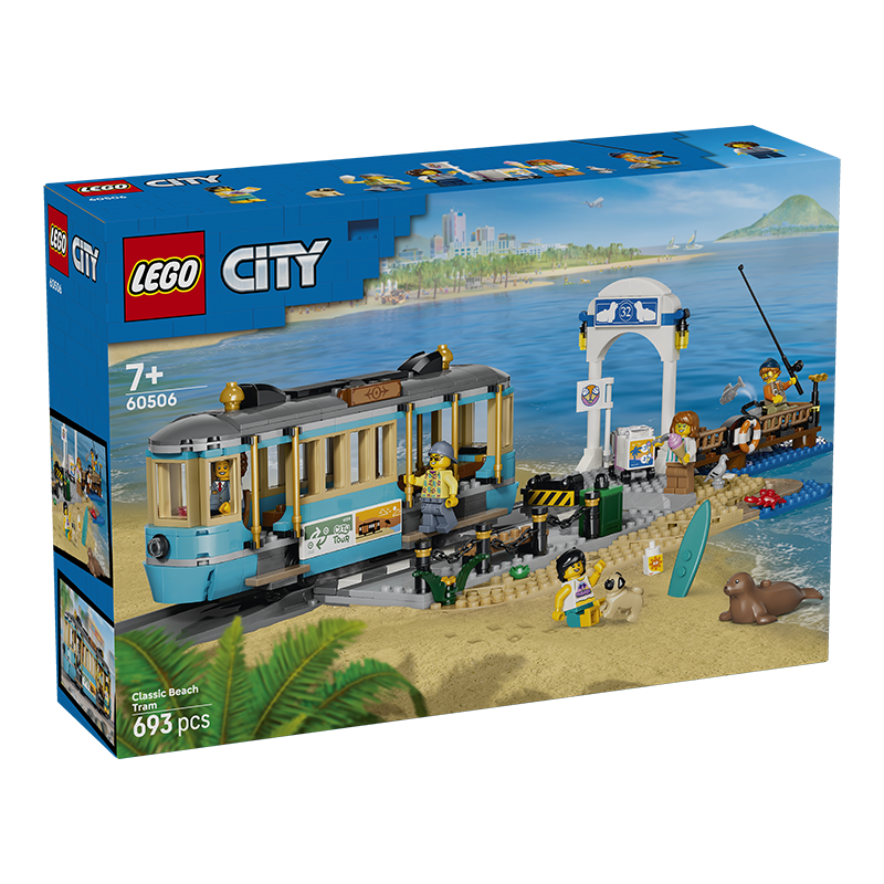 LEGO City Set 60506 Beach Sightseeing Train Kids Boys Girls Toy Birthday Gift Home Decor