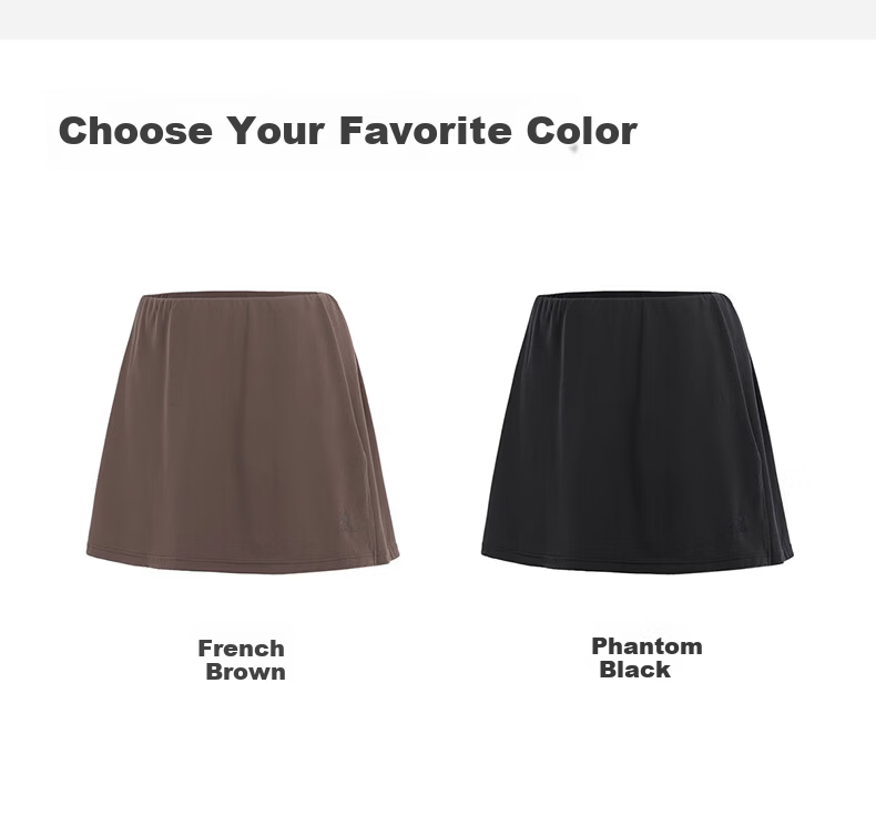 CAMEL Yoga Sun Protection Quick-Dry Breathable Anti-Exposure Sports Shorts Skirt for Women Y26BAWL6015 Phantom Black L 14