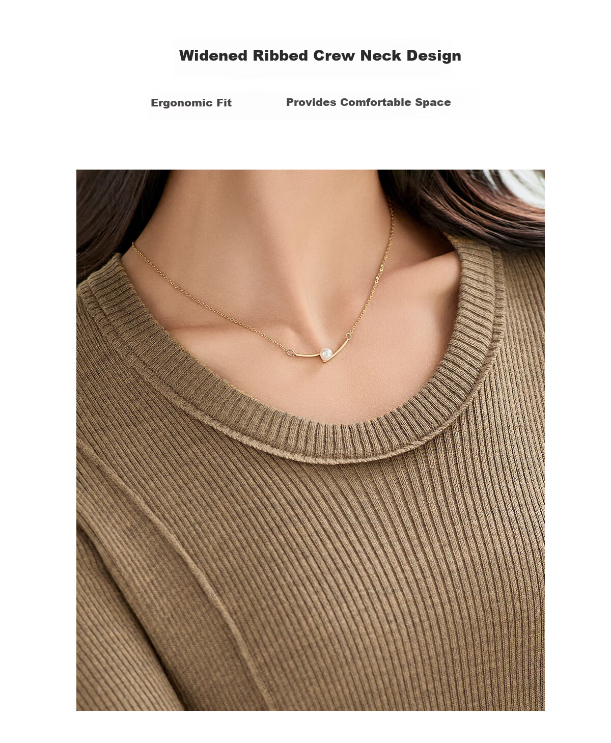 Chushen Chunqiu Women's Knitwear Wilderness Melard Fashion Versatile Round Neck Basic Knit Top S143Z3020 3