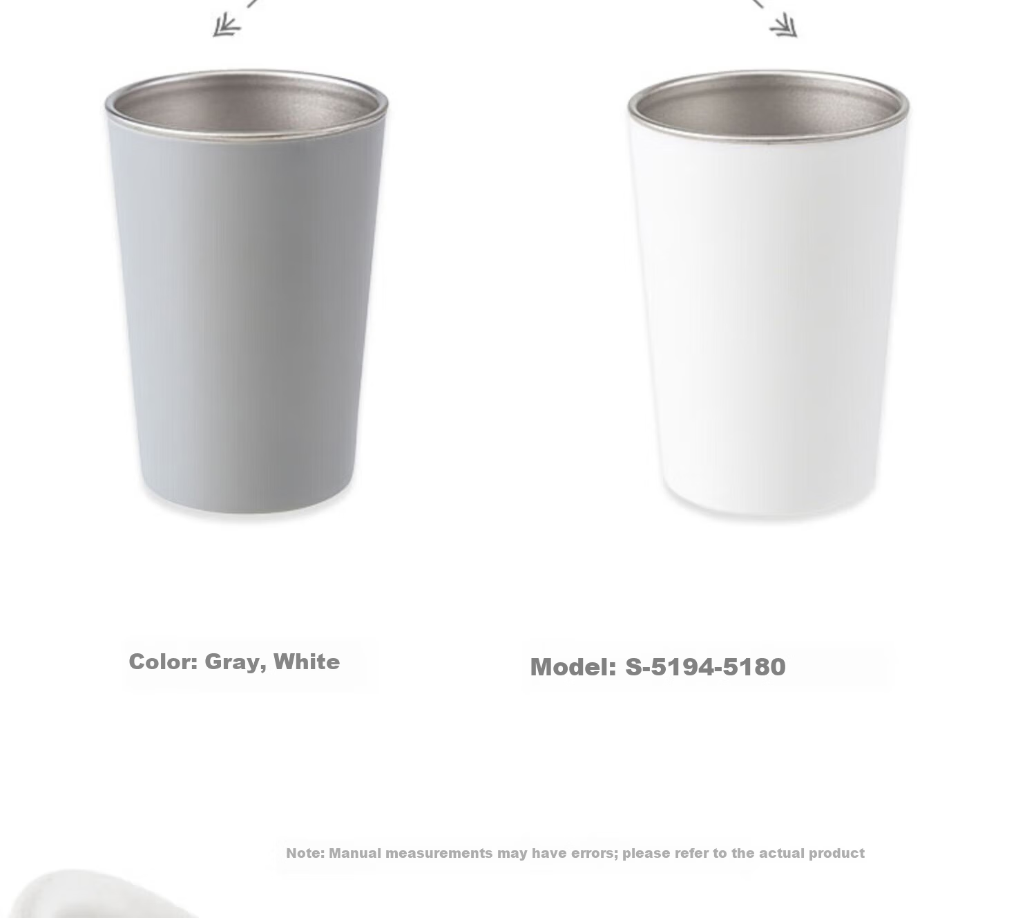 Daisy Leaf 304 Stainless Steel Mouthwash Cup Couples Luxury High-Value Antibacterial Toothbrush Holder Rinse Cup 4