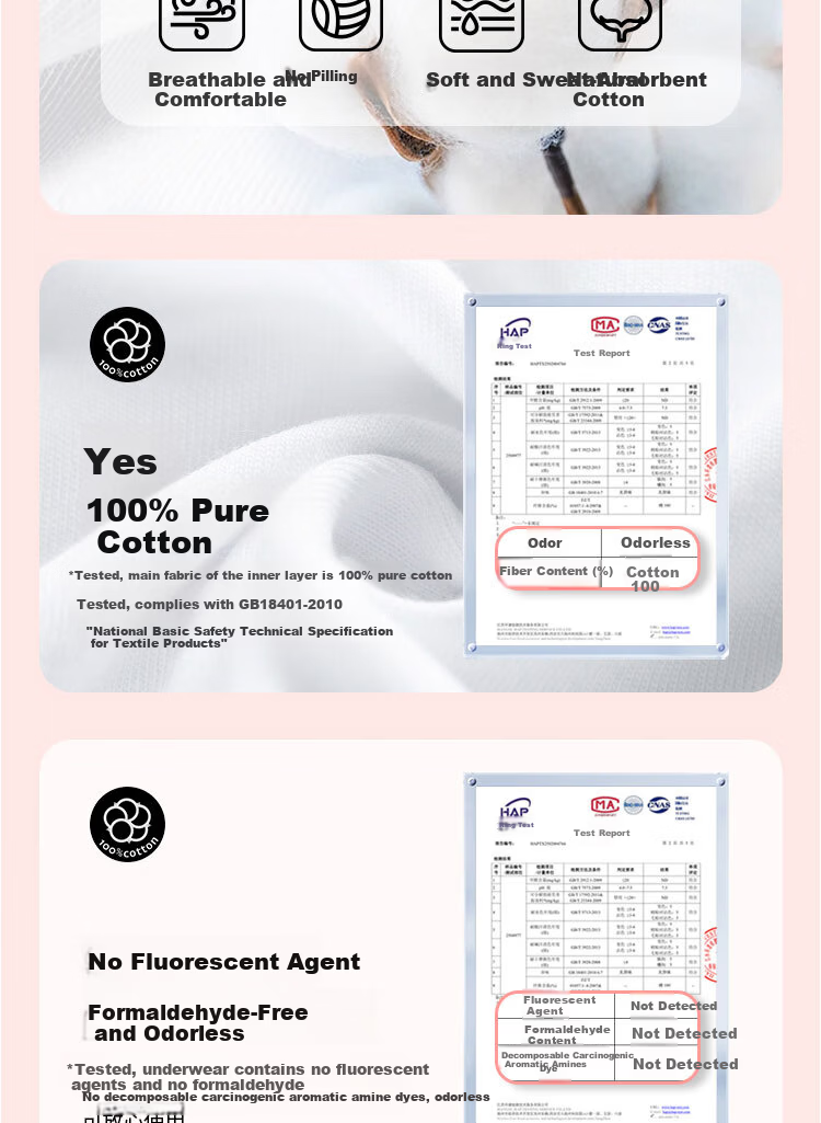 Jtrip Disposable Cotton Women's Underwear Travel Business Portable Maternity Postpartum Menstrual Wash-Free Underwear XXL 5-Pack 3