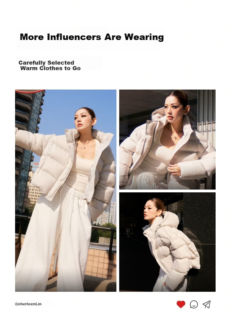 Bosideng Women's Winter 90% Down Puffy Thickened Hooded Jacket Warm Coat Mall Hot Sale Same Style 35