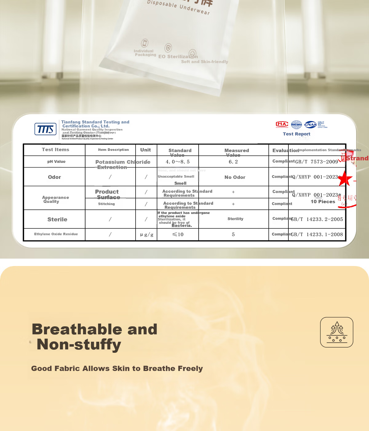 Deanqi Disposable Women's Maternity High-Waist Pure Cotton Medical Sterile C-Section Underwear Independent Packaging Plus Size 3XL 11