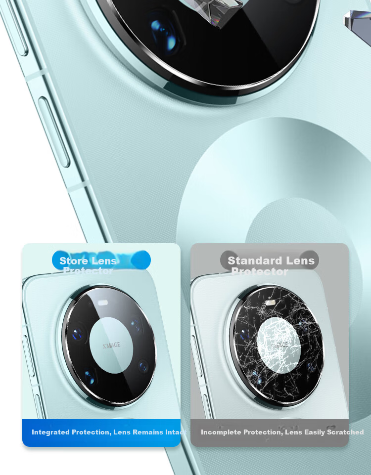 CoolleFeng [Value Pack of 2] Ultra-Thin HD Anti-Fingerprint Anti-Drop Scratch-Resistant Lens Protector for Huawei Mate 80 Pro Max Rear Camera Cover 4