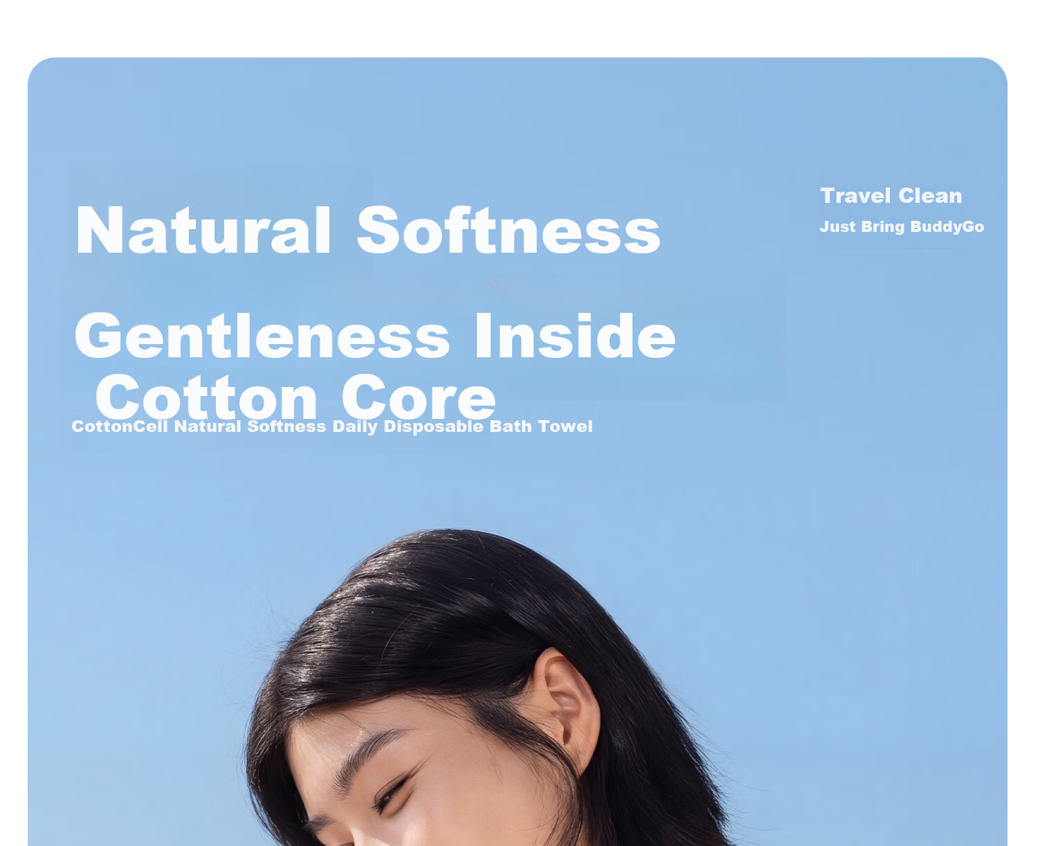 BADIGAO Disposable Cotton Bath Towel Travel Individually Packaged Compressed Towel Thickened Large Travel Essential 1