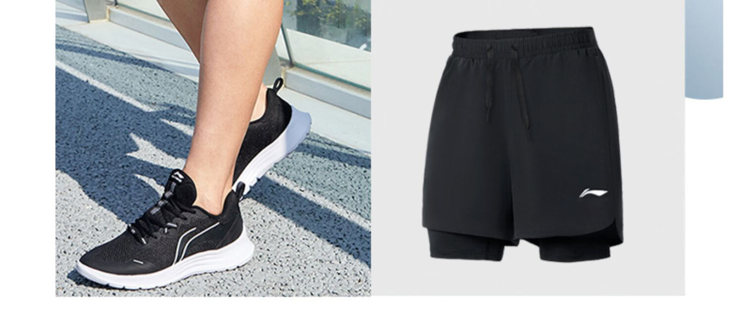 Li-Ning Men's Summer Sports Quick-Dry Running Marathon Compression Lined Shorts 2026 New Beachwear Five-Point Fake Two-Piece 19