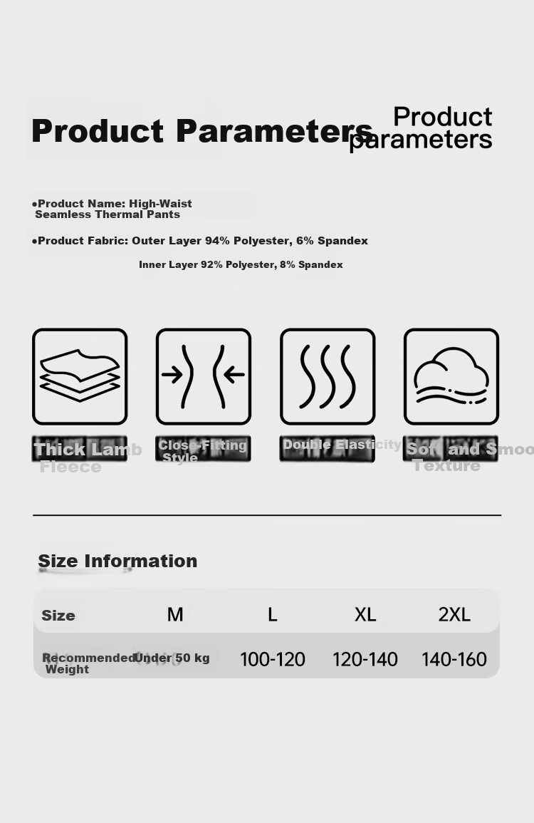 Langsha Women's Thermal Pants Winter Fleece Lined Thickened High Waist Double Layer Tummy Control Lambswool Seamless Cotton Leggings 19