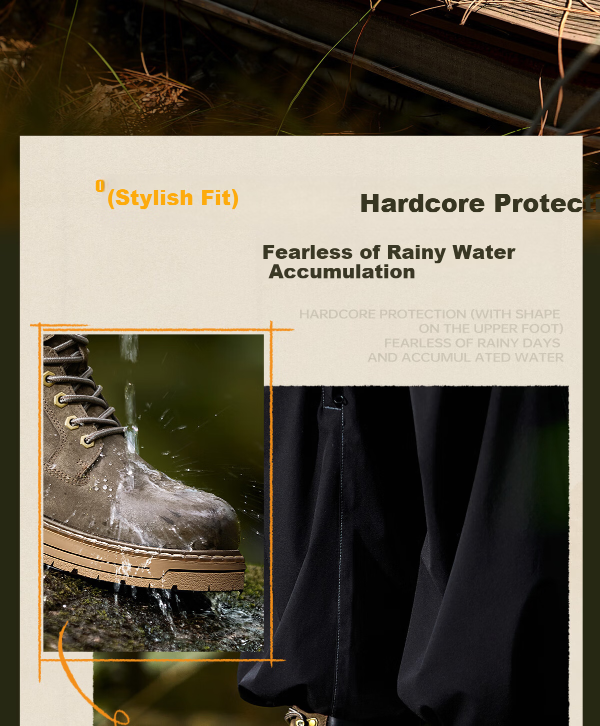 CAMEL Wang Junkai Style Martin Boots High-top Outdoor Workwear Yellow Boots Men GE122W7757T Golden Yellow Size 40 9