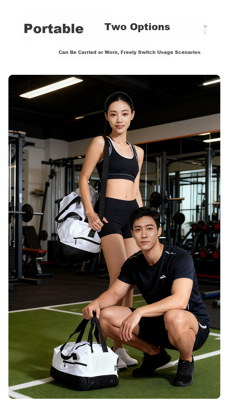 Keep Fitness Bag Large Capacity Wet and Dry Separation Travel Toiletry Bag Portable Handheld Luggage Shoulder Crossbody Bag 7