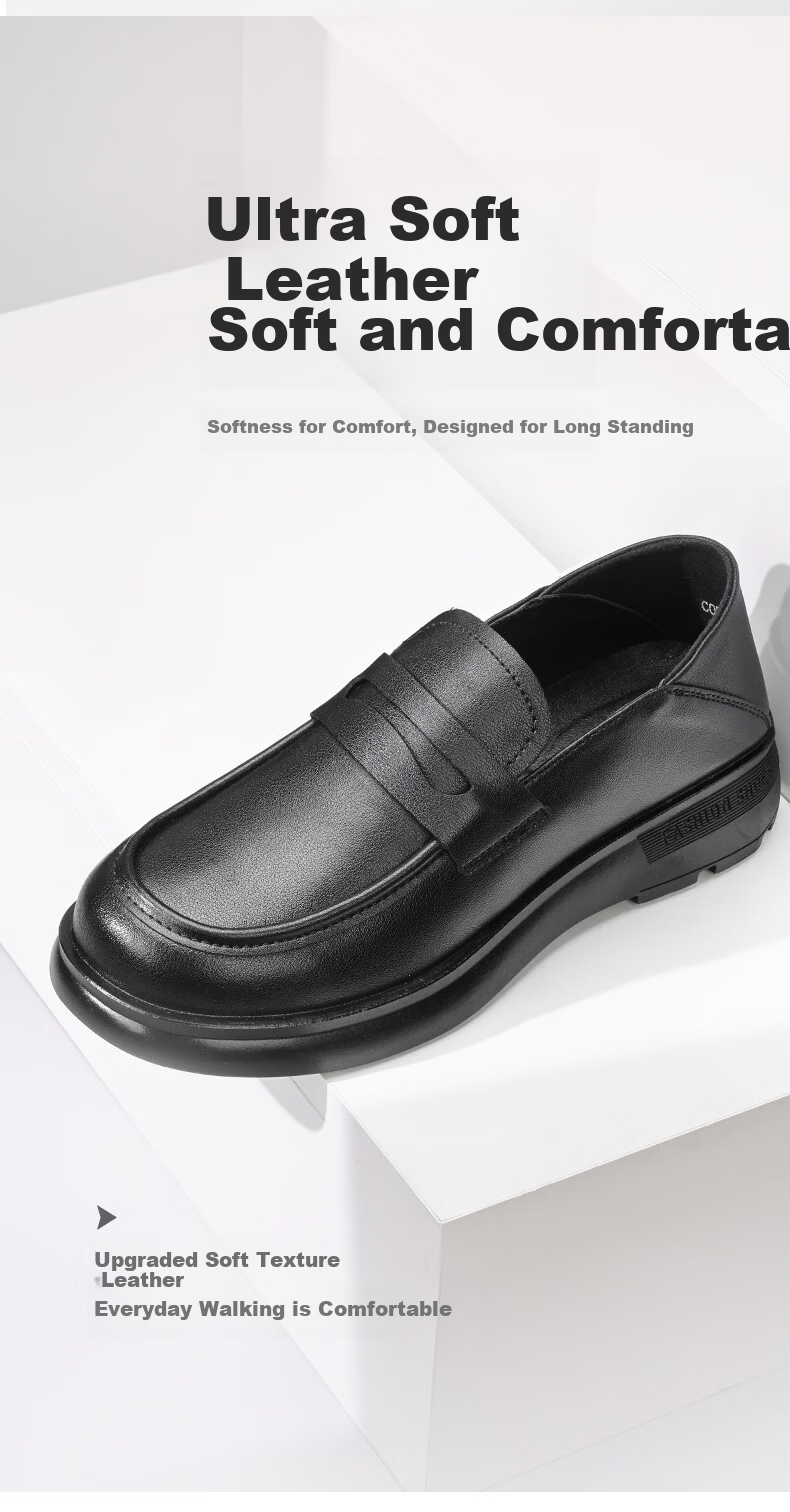 Qingya Women's Chef Shoes Non-Slip Wear-Resistant Water-Repellent Hospital Anti-Odor Easy-Clean Soft Sole Black Work Shoes C058 Size 37 8