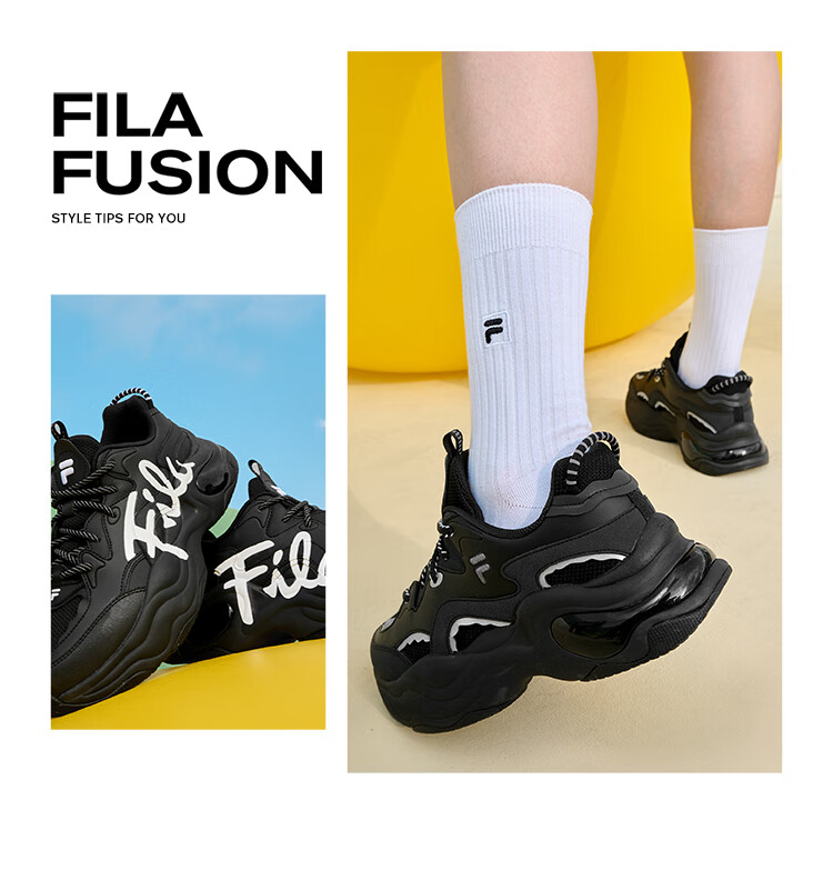 FILA FUSION Official Trendy Brand Women's Shoes BUBBLE Dad Casual Running Shoes Versatile Bubble Shoes 13