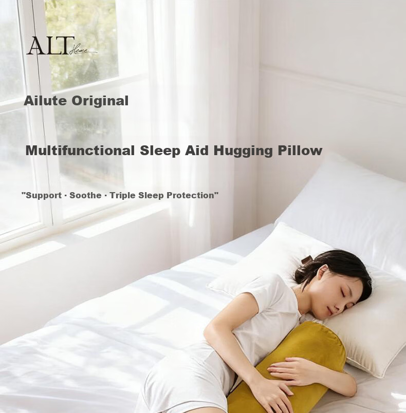 AiLu Long Body Pillow for Girls Sleeping Pregnant Women Side Sleep Leg Hugging Cylindrical Pillow Removable Washable for Boys 1