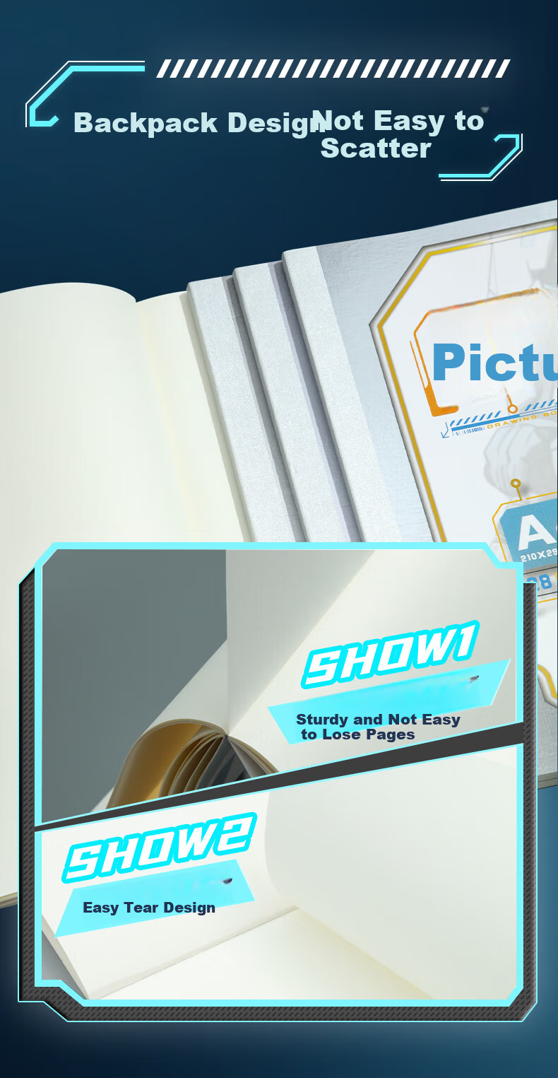 M&G Stationery A4 Children's Drawing Book Art Sketchbook Painting Book for Elementary and Kindergarten Students Mecha Set of 12 5