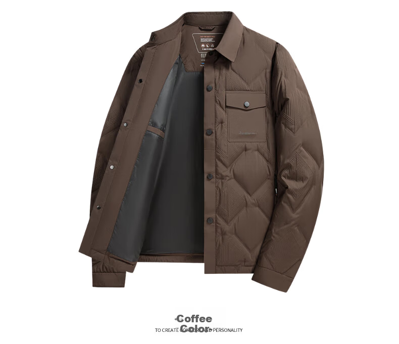Yalu Men's Down Jacket 2025 Autumn Winter New Business Casual Lapel Duck Down Warm Versatile Short Coat 8