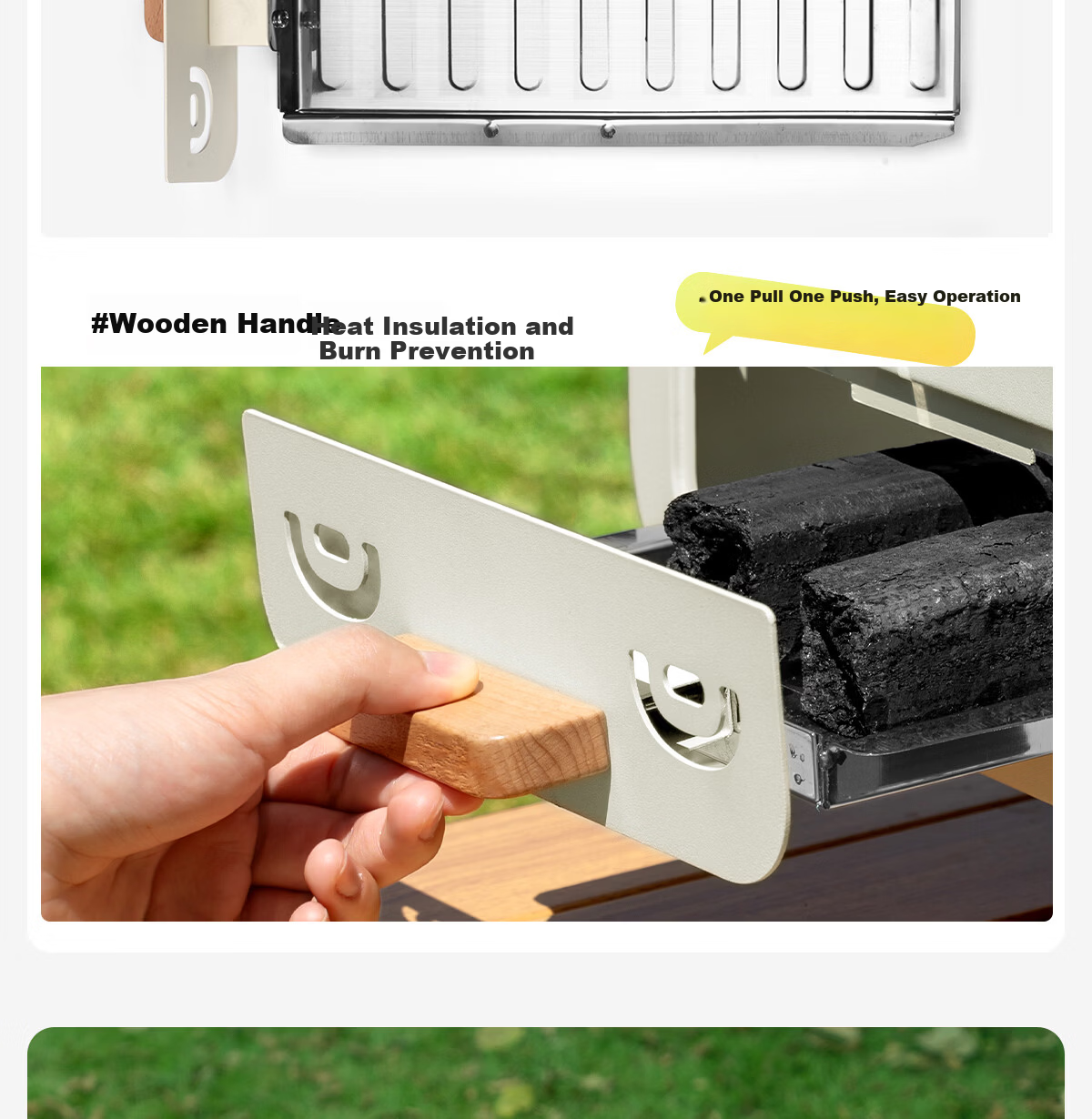 Beishanlang Outdoor Double-Sided Charcoal Grill Portable Home Patio Dual-Use BBQ Grill with Griddle SK263 6