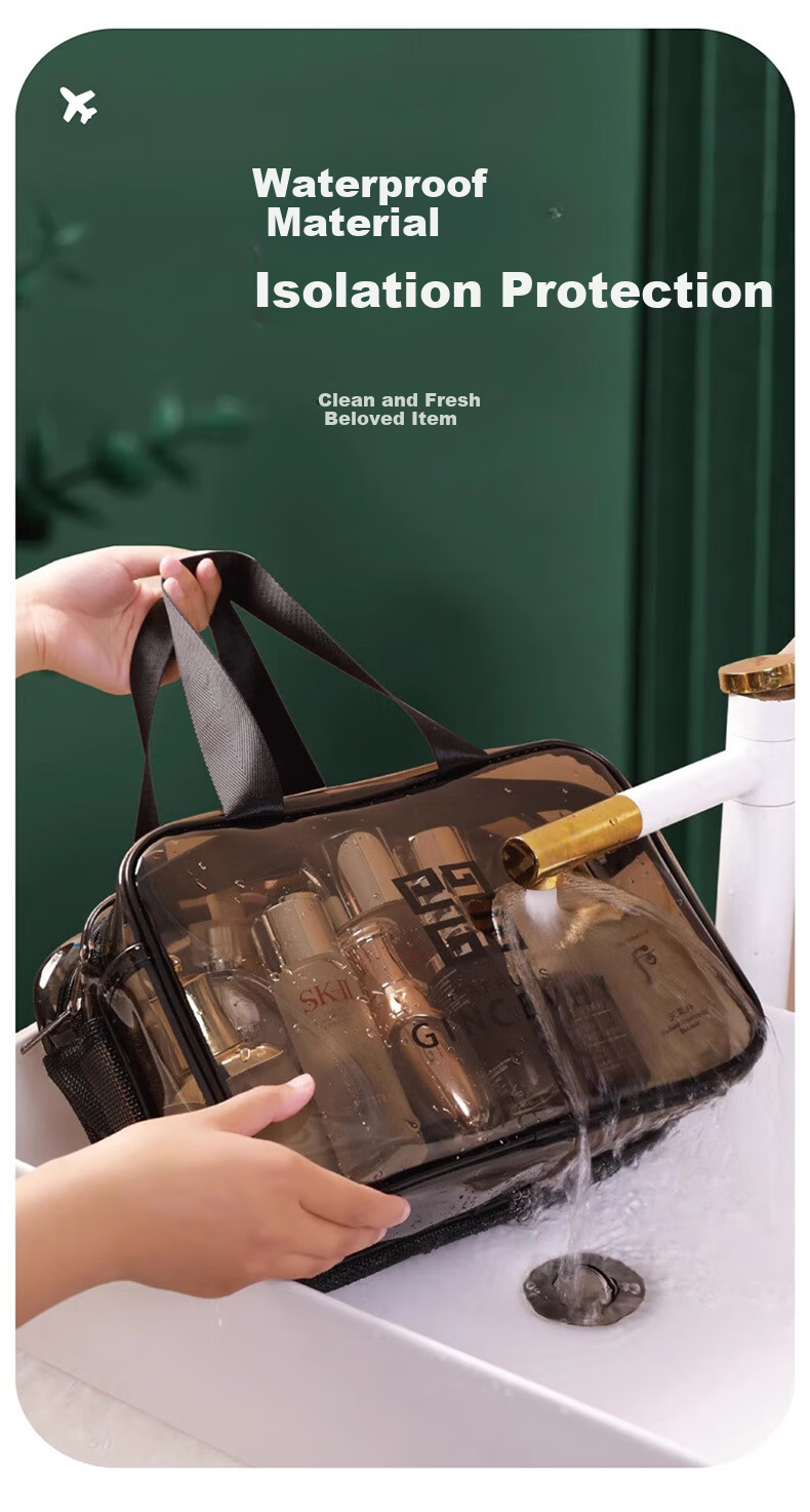 Jinghuisichuang Travel Bag, Dry And Wet Separation Makeup Toiletry Bag, Large Capacity Portable Gym Swimming Bag, Bathroom Cosmetics Storage Bag 6