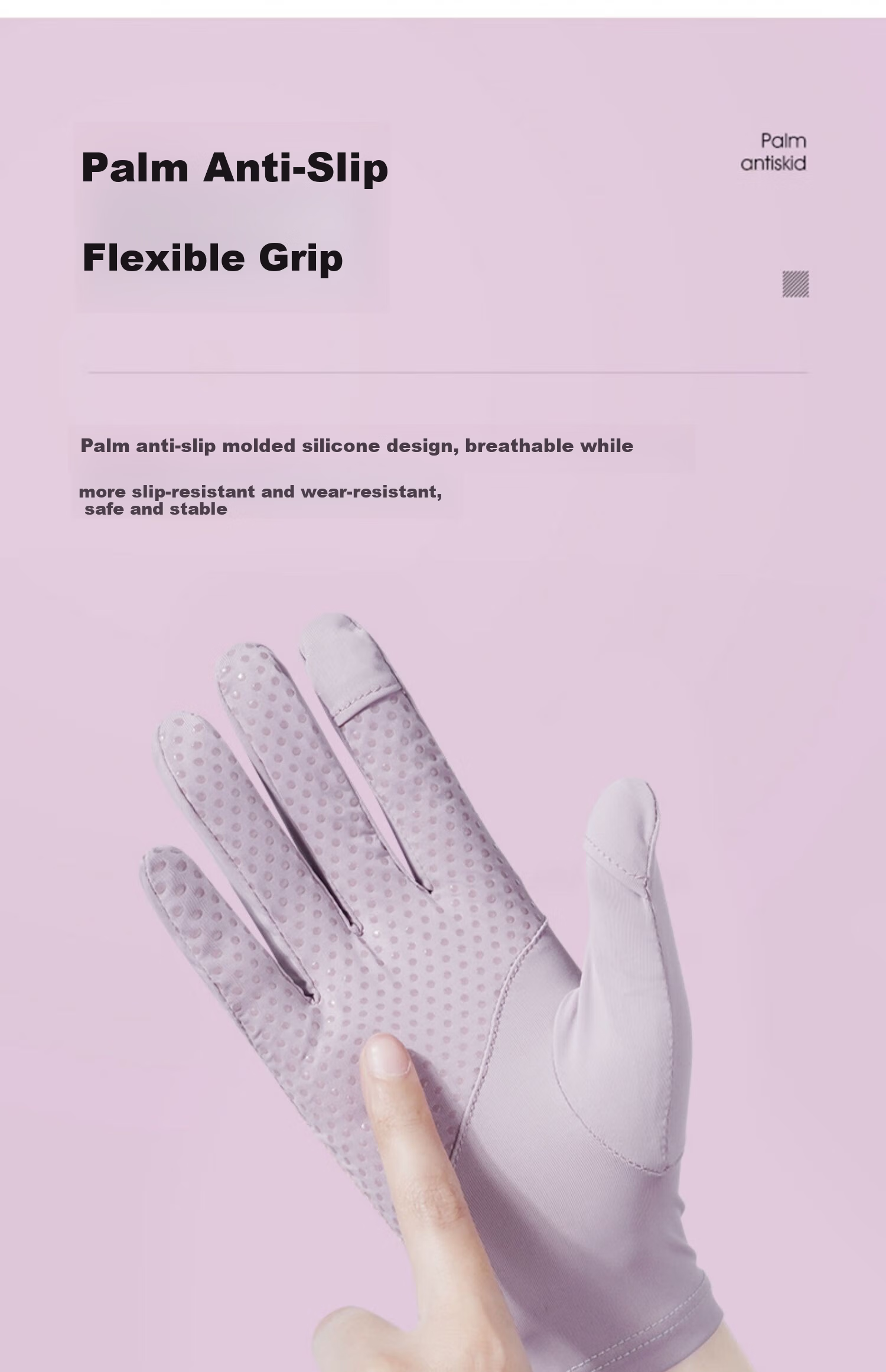 RED DRAGONFLY Women's Summer Thin Sunscreen Gloves Fingerless Touchscreen Ice Silk Anti-UV Non-Slip Driving Cycling Gloves 8