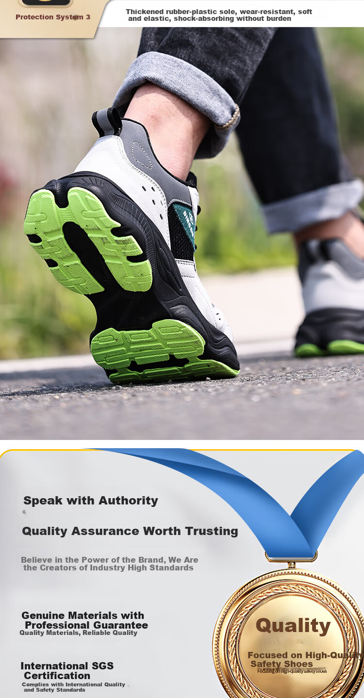 Dinggu Safety Shoes Men's Anti-Smash Anti-Puncture Steel Toe Lightweight Soft Sole Work Shoes New JD1632A39 4