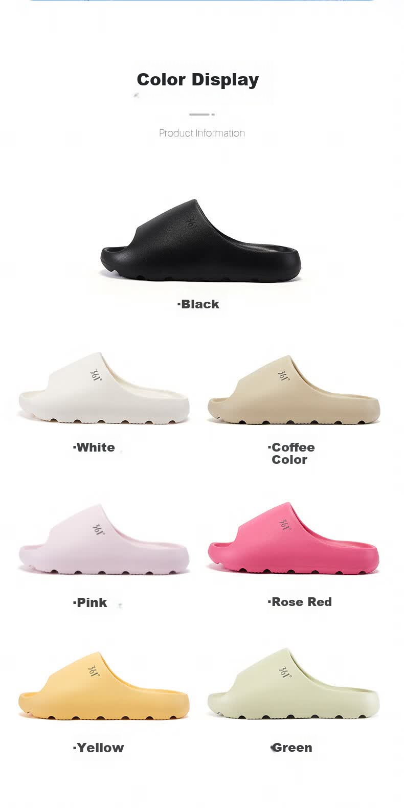 361° Yunxing Men's Slippers 2026 New Couple Thick Sole Height Increasing Comfortable EVA Non-Slip Outdoor Casual Sandals 9