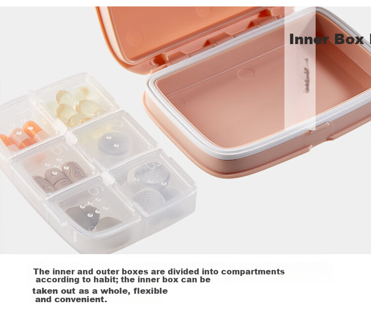 Daisy Leaf Portable Small Pill Box, Daily Light-Proof Pill Organizer, Mini Personal Medicine Storage Container, Moisture-Proof Compartment Box 8