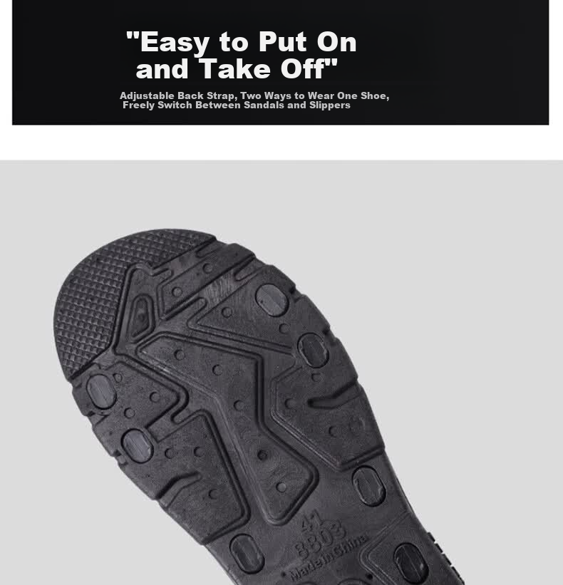 FOOTOPPO Men's Sandals 2026 Summer Non-Slip Beach Shoes Premium Leather Men's Dual-Purpose Sandals and Slippers 14