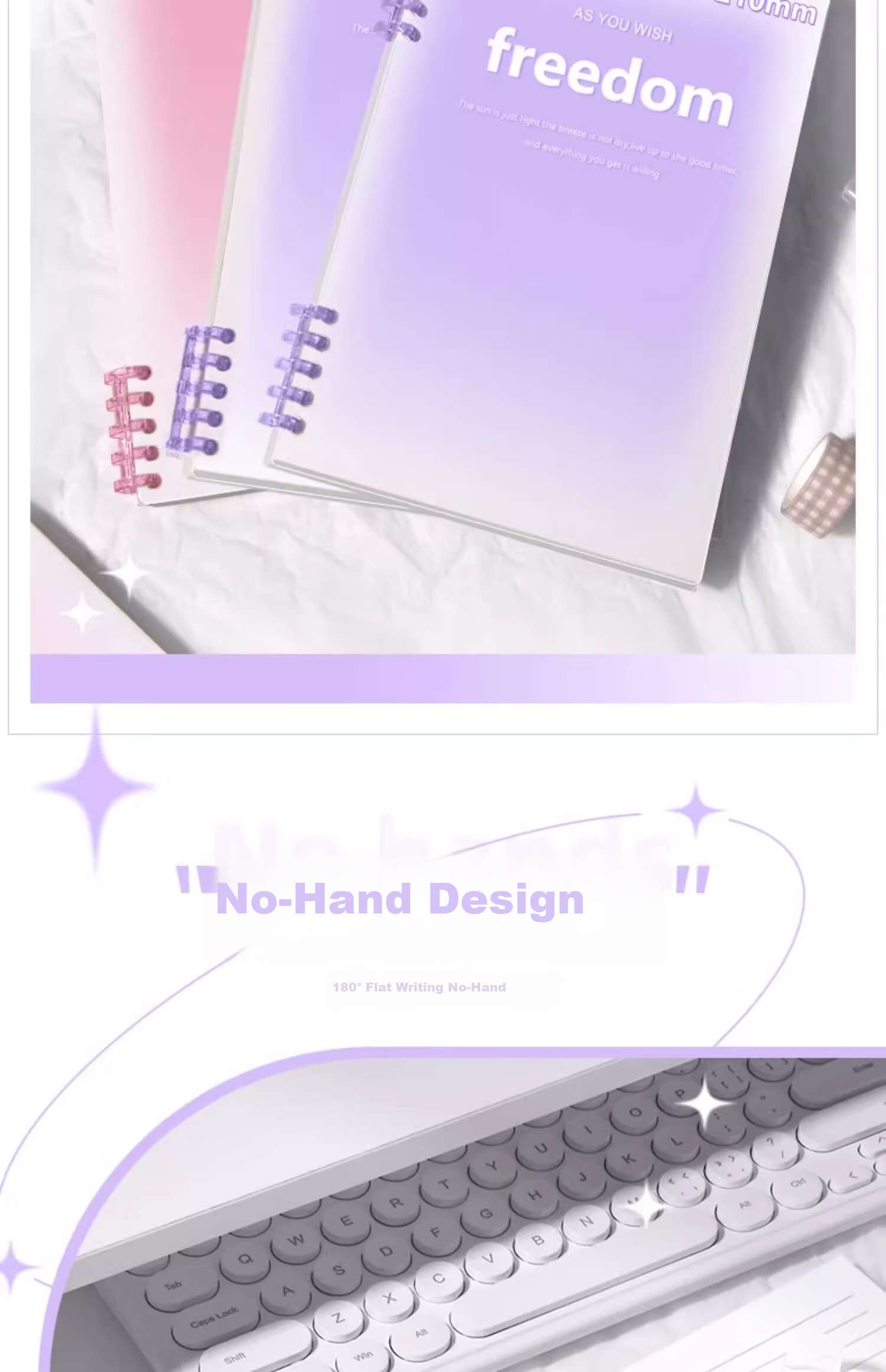 [Lowest Price Online] Shuxing B5 Loose-Leaf Notebook, Comfortable to Hold, Detachable, 60 Sheets, Simple Spiral Binding, for Middle School Students, College Entrance Exam Preparation, Loose-Leaf with Rings, Vintage Style, 4-Pack 7