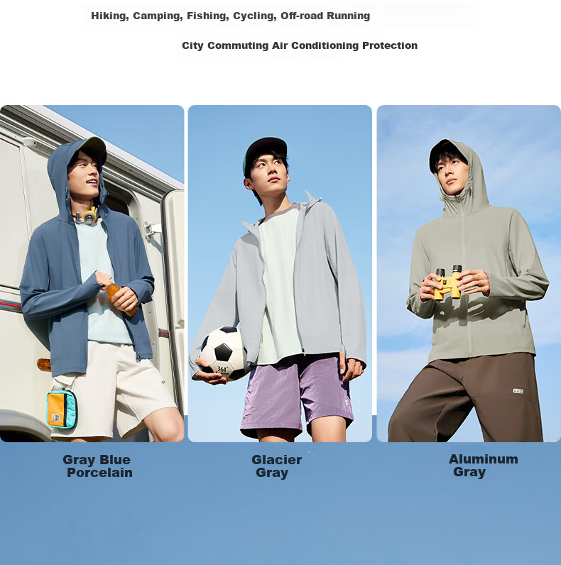361° Men's Sunscreen Jacket Spring Summer UPF200+ UV Protection Sports Cooling Quick-Dry Heat-Blocking Coat 652624602-4 18