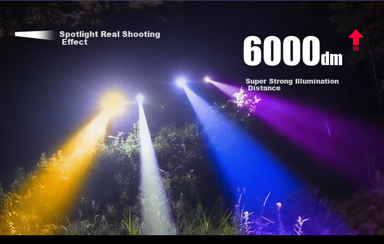 PHILIPS Ultra-Bright High-Intensity Flashlight with Five Color Light Sources, Long Battery Life, Outdoor Magnetic Camping Rechargeable Portable Home-Specific 5188 11