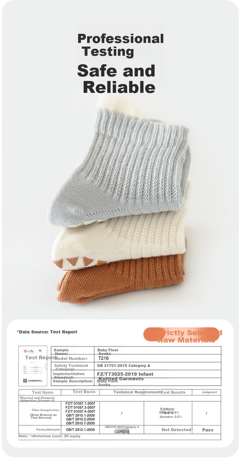 Aibao Baby Floor Socks Autumn Winter Fleece Thickened Baby Mid-calf Cooling Insulation Non-slip Walking Socks 3 Pairs Bear L Size T266 9