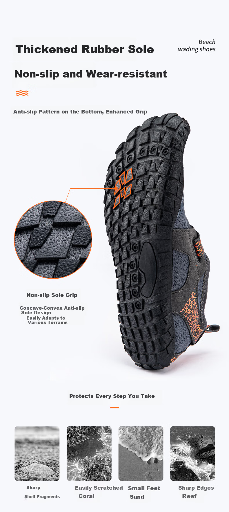 Naturehike Men's Beach Water Shoes Women's Outdoor Rafting Sandals Quick-Dry Abrasion-Resistant Cut-Resistant Diving Tide-Pooling Shoes 2