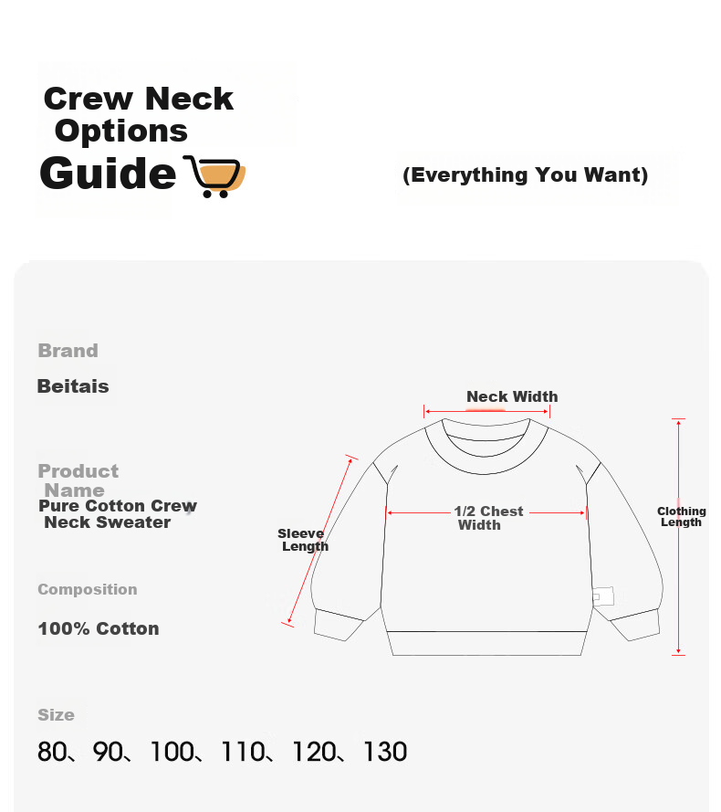 Beitais Children's Sweater Spring and Autumn Pure Cotton Unisex Baby Knitted Cardigan Versatile New Year Knitted Jacket 20
