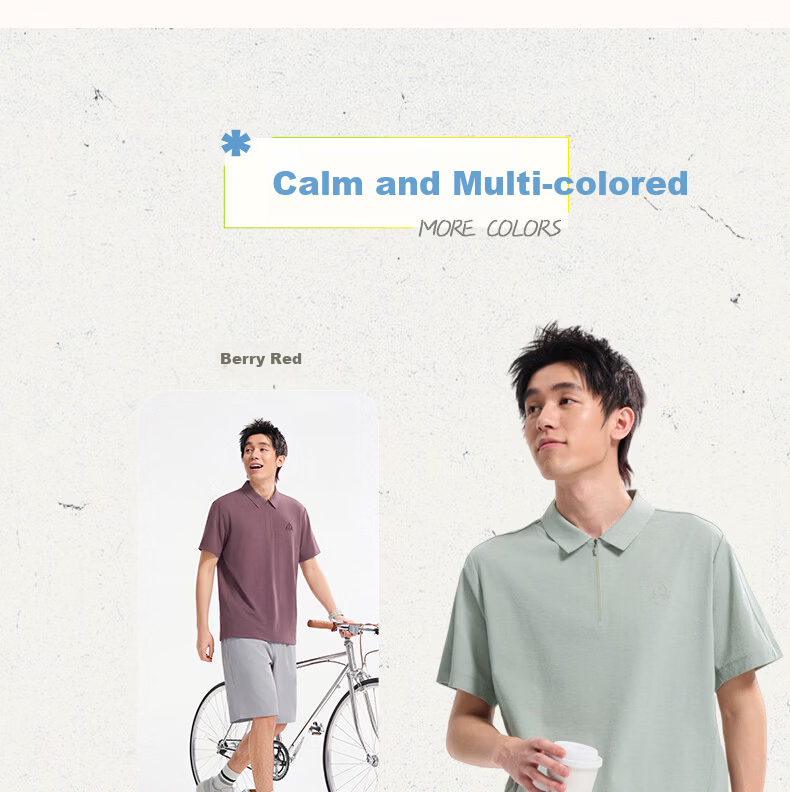 361° Men's Spring Summer Sports Polo Shirt Outdoor Quick-Dry Antibacterial Loose Short Sleeve Top 652623101-1 4