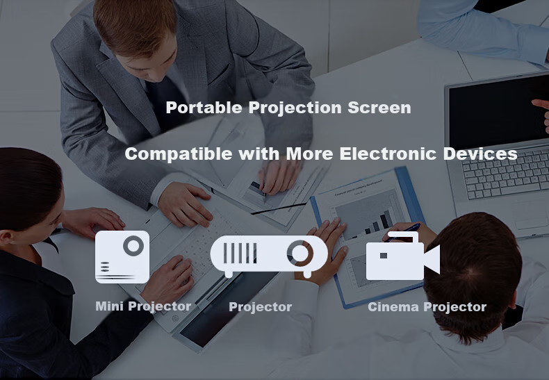 Wuyinxiang 100-inch 16:9 Projection Screen 【No Drilling】 Wall-mounted Simple HD Projector Screen Compatible with XGIMI, JmGO, Xiaomi, Epson Projectors 14