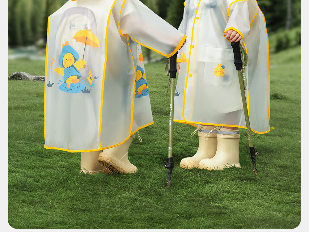 Betis Kids Raincoat Boys Girls Waterproof Rainwear Kindergarten Primary School Student Rain Poncho 32