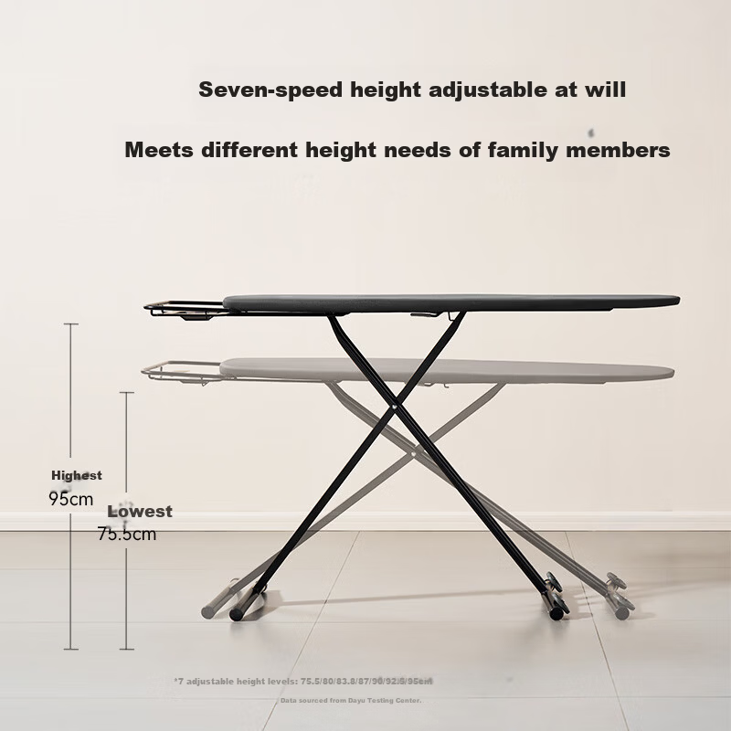 DAEWOO Folding Ironing Board Home Use Vertical Ironing Table Ergonomic Design Adjustable Height Ironing Board TB01 Deep Space Gray
