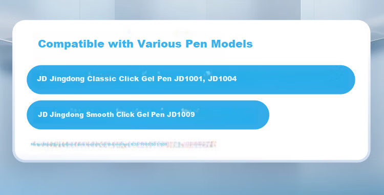JD Jingzao Push-Type Neutral Pen Refills Bullet Tip 0.5mm Black 20-Pack Imported Ink Office Pen Refills Compatible with JD1001/1009/S01/S08/1008/K35 4