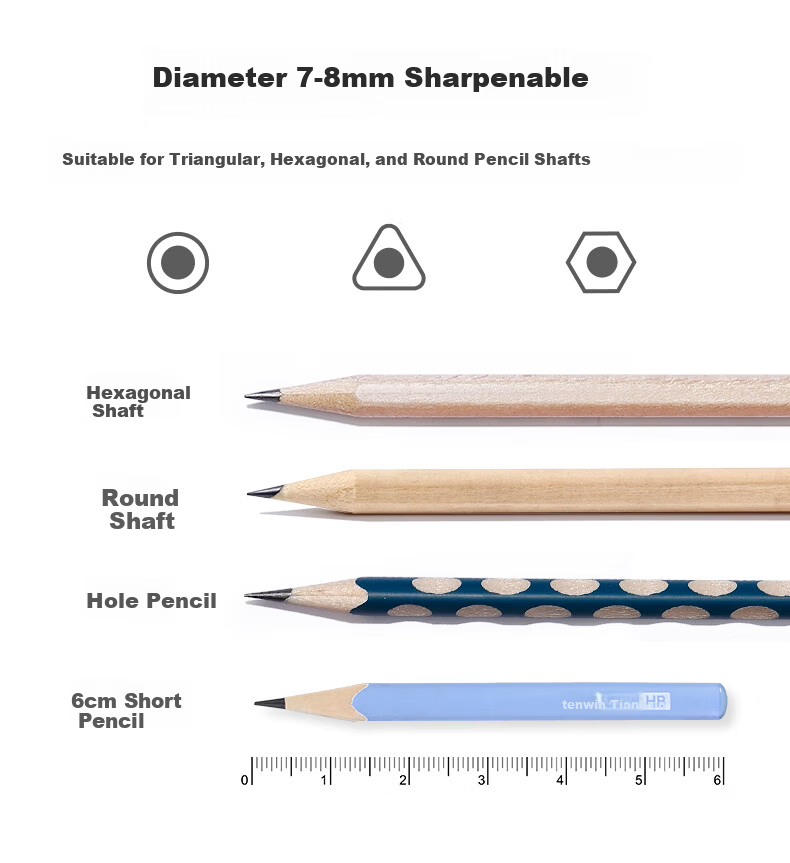 Astronomy Elementary School Fully Automatic Electric Pencil Sharpener for 6-8mm Diameter Large Triangular Pencils Children's Electric Pencil Sharpener Stationery White S8813-2 11