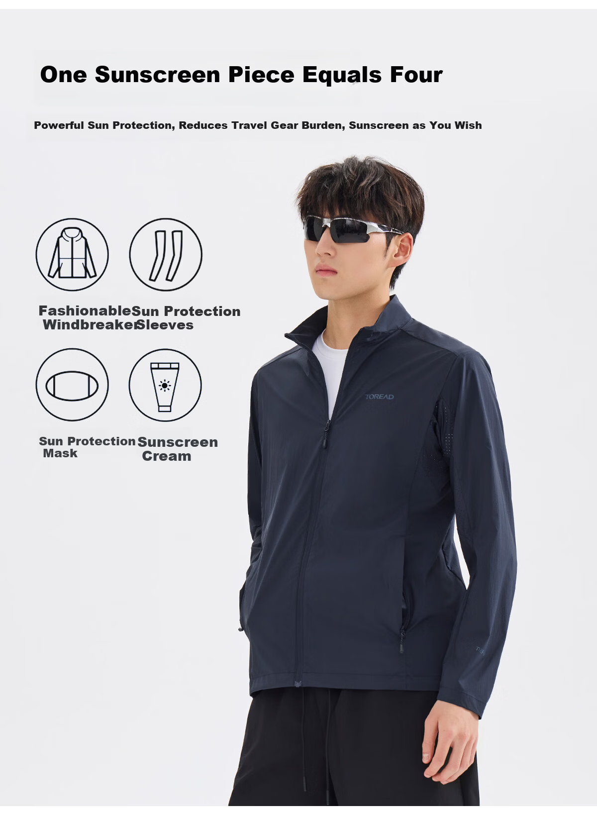 TOREAD Men's Sunscreen Jacket 2026 New UV Protection UPF50+ Breathable Outdoor Sun Protection Coat TAZZBO81700 4